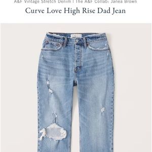 Abercrombie & Fitch high rise dad jean in curve love